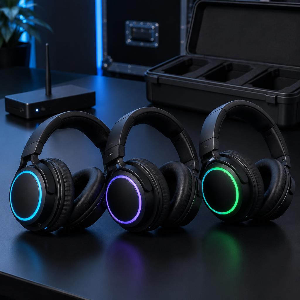 Ilustrasi layanan Silent Disco Equipment Rental untuk sewa silent disco